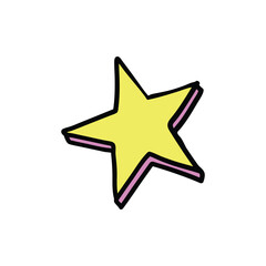 Colorful Cartoon Star Design.