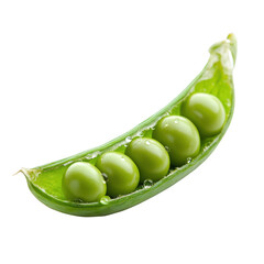 Fresh peas in a pod isolated on transparent background