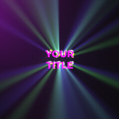 Colorful Light Rays Glowing Title Animation for Square Posts