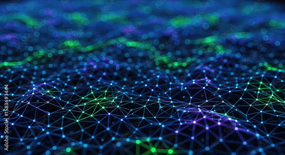 Poster abstract technology network background with futuristic data connections