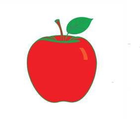 red apple vector illustration