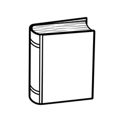Book with blank cover for mockup, isolated on transparent or white background, vector illustration.