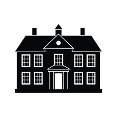 A British house silhouette vector art illustration