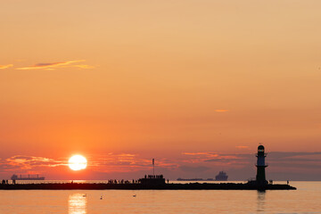 Sun Down vor Warnem&uuml;nde