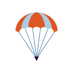 A colorful parachute vector art illustration