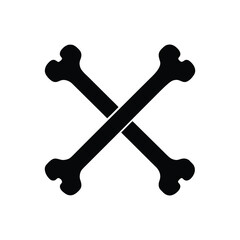 Crossed bones silhouette vector art illustration