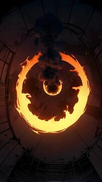 Circle of fire seen from above / circulo de fuego visto desde arriba