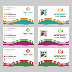 Modern corporate business card design template.