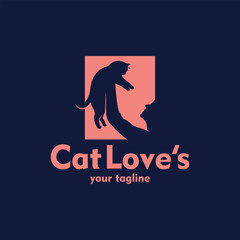 Cat Lover Logo – Minimalist Pet Care Symbol