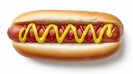 Classic Hot Dog with Ketchup and Mustard