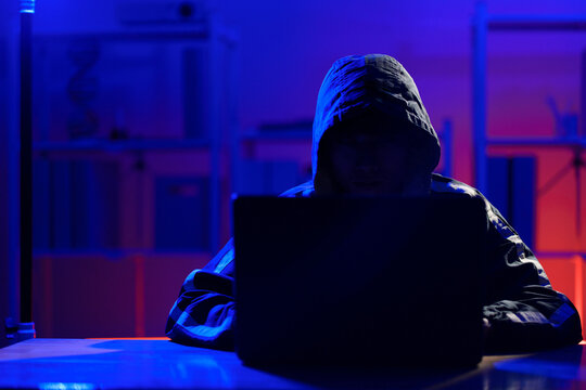 Hacker cyberattack representing data breach and cybersecurity threat in digital system