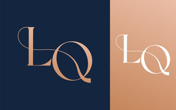 Initial letter LQ QL logo design vector illustration for couple, wedding, and business