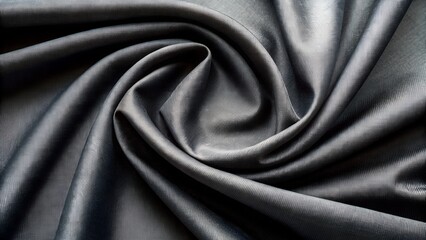 Elegant Draped Dark Gray Silk Fabric Texture