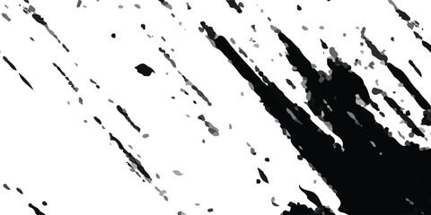 Vector Rough Grunge Scratch Texture with Bold Black Brush Strokes and Splatter – Distressed Urban Backdrop for Flyers, Posters, Modern Graphics