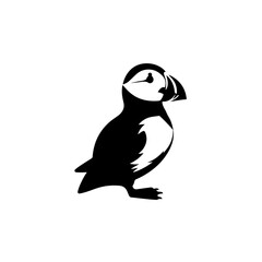 Fototapeta premium Puffin silhouette , Puffin vector