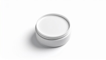 Blank White Cosmetic Jar Mockup for Skincare Product Branding.