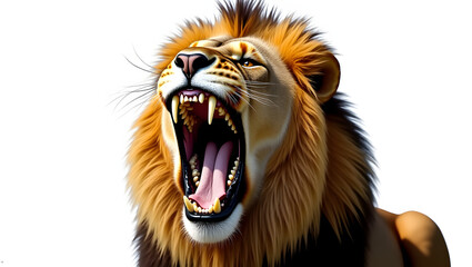 portrait of a lion with focused eyes and regal expression. Ideal for wildlife prints, educational posters, motivational art, and animal-themed designs.