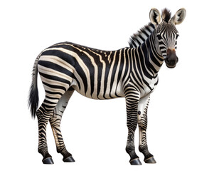 zebra on white background