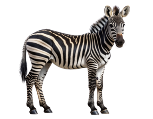 zebra on white background