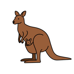 Fototapeta premium Australian Marsupial Wildlife Illustration
