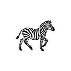 Running Zebra Striped Icon