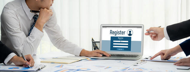 Online registration form for brisk form filling on the internet website