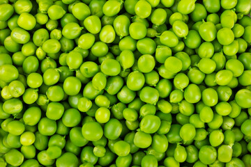 Fresh green pea pods with green peas isolated on white background. Sweet green peas. Green pea beans vegetables. Vegan. healthy vegetable