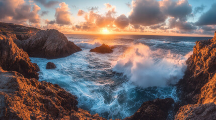 Obraz premium sunset over the ocean