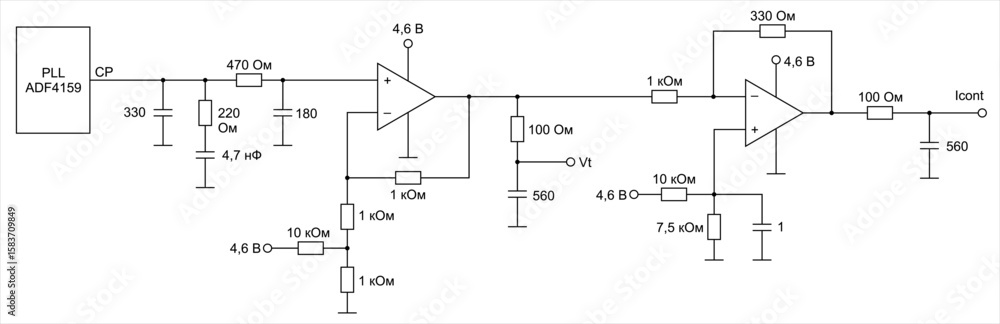Poster schematic diagram of electronic device on paper sheet. vector drawing electrical circuit with operat