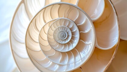 Obraz premium Spiral seashell, intricate design