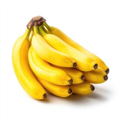 Fresh bananas isolated on white background