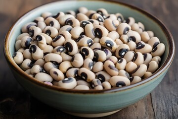 Bowl of Black Eyed Peas Crowder Peas Purple Hull Peas