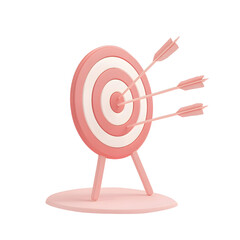 Arrows Hitting Target Center Concept for Success Achieving Goals