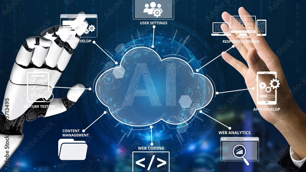 Poster cloud computing, cloud strategy, and cloud technology transforming digital infrastructure with scala