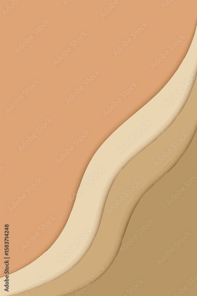 Poster flat vector minimalist background with curved 
