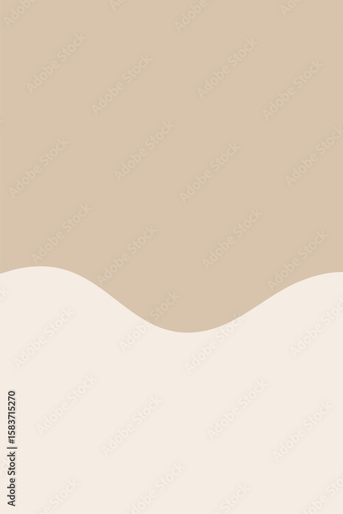 Aufkleber flat vector ultra-minimal composition with one wave and neutral color field