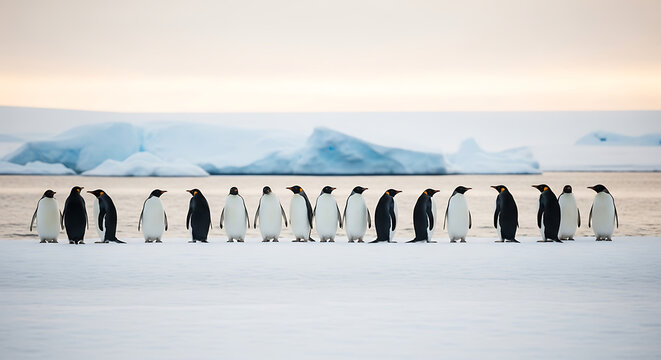 Ai generative,penguins in antarctica