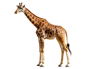 Fototapeta premium giraffe isolated on white