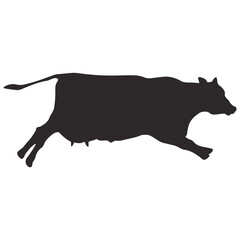 Cow and Calf Silhouette