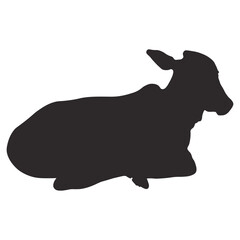 Cow and Calf Silhouette