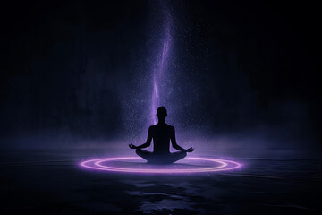 cosmic yoga practices, yoga drawing with chakra alignment, stardust energy, and spiritual posture, depicting cosmic elements