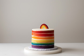 rainbow pride cake, vibrant pride-themed cake featuring rainbow layers for a jubilant celebration