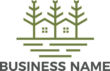 Real estate minimalist logo design with transparency background vector files. .EPS, .Ai, .PSD, .svg files