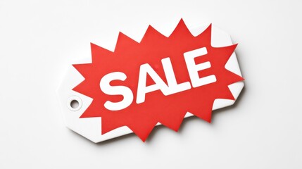 The vibrant sale tag emphasizing exciting discounts for savvy shoppers