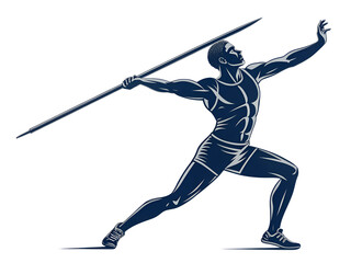 Javelin Thrower Athlete Silhouette