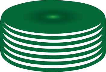 Stack of Round Plates Color Vector Design