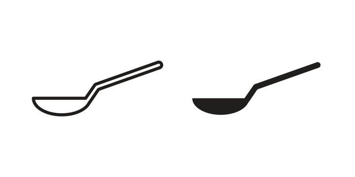 Spoon icons designed in filled, outline, line and stroke style