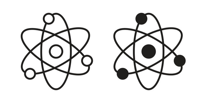 Quantum computing icons designed in filled, outline, line and stroke style