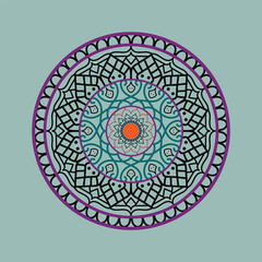 Colorful Decorative Mandala Template Design