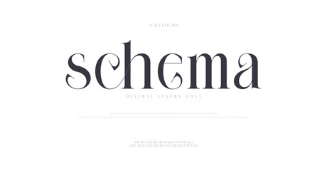 Schema alphabet logo fonts. Typography minimalist neon urban digital font. Minimal modern urban fonts for logo, brand etc. 